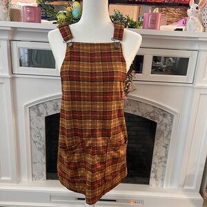 Plaid Overall Dress Perfect for Fall